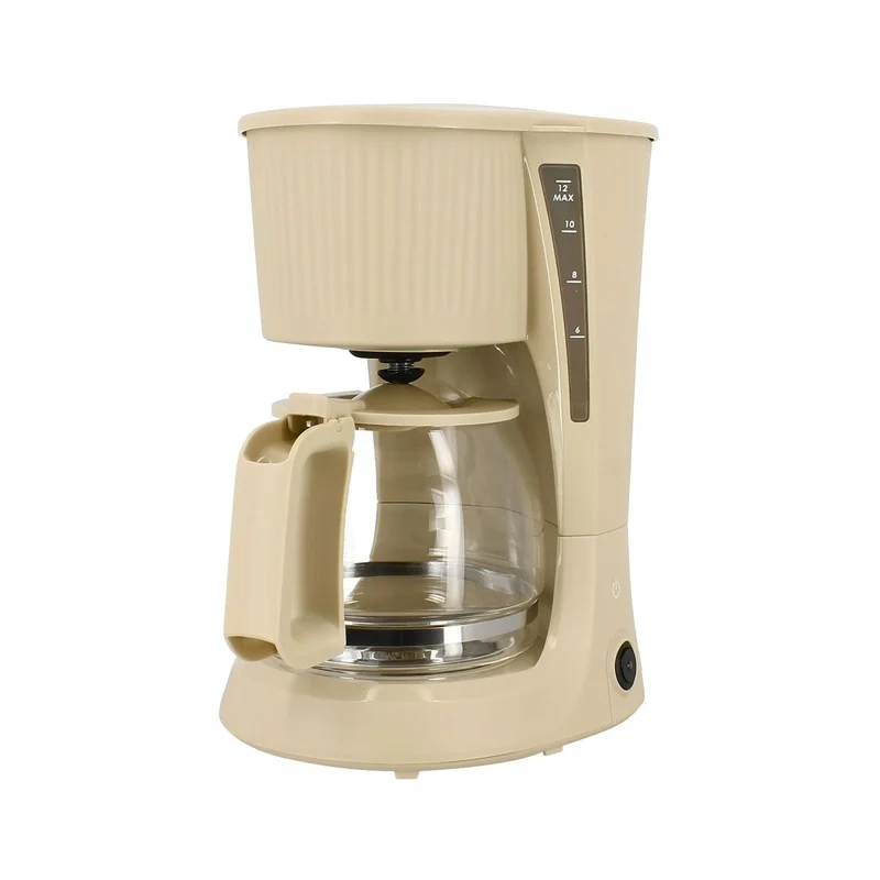 Cafetière 12 tasses 1,5L en polypropylène crème strié