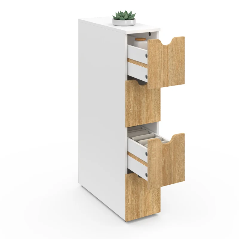 Meuble d'appoint 4 tiroirs avec roulettes