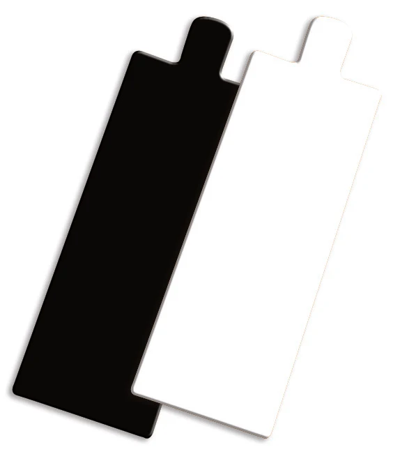 Languette rectangulaire noir/blanc