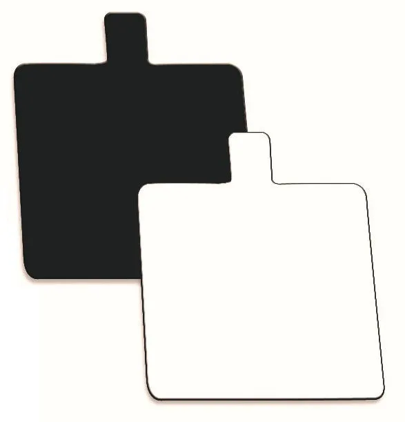 Languette carrée noir/blanc