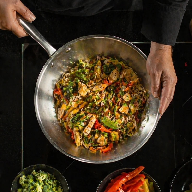 Wok Triply en acier inoxydable triple couche 28 cm 🇫🇷
