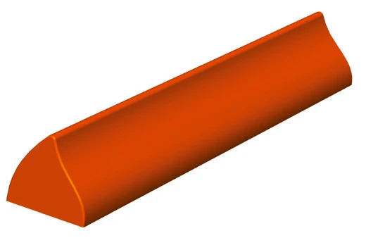 Gouttière bûche plastique - Vague