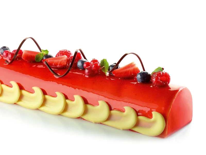 Moule silicone bûche ronde - 4 empreintes