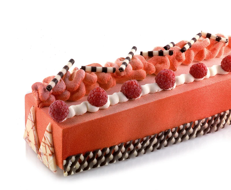 Moule silicone bûche carrée - 4 empreintes