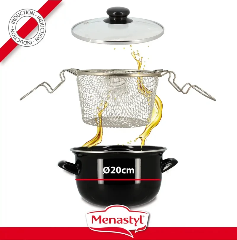 Friteuse en acier émaillé 20 cm