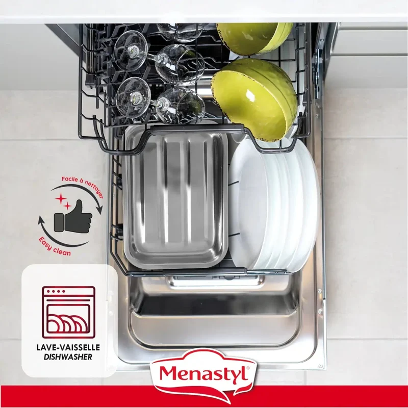 Plat à four Harry rectangulaire en acier inoxydable 30 x 21 cm