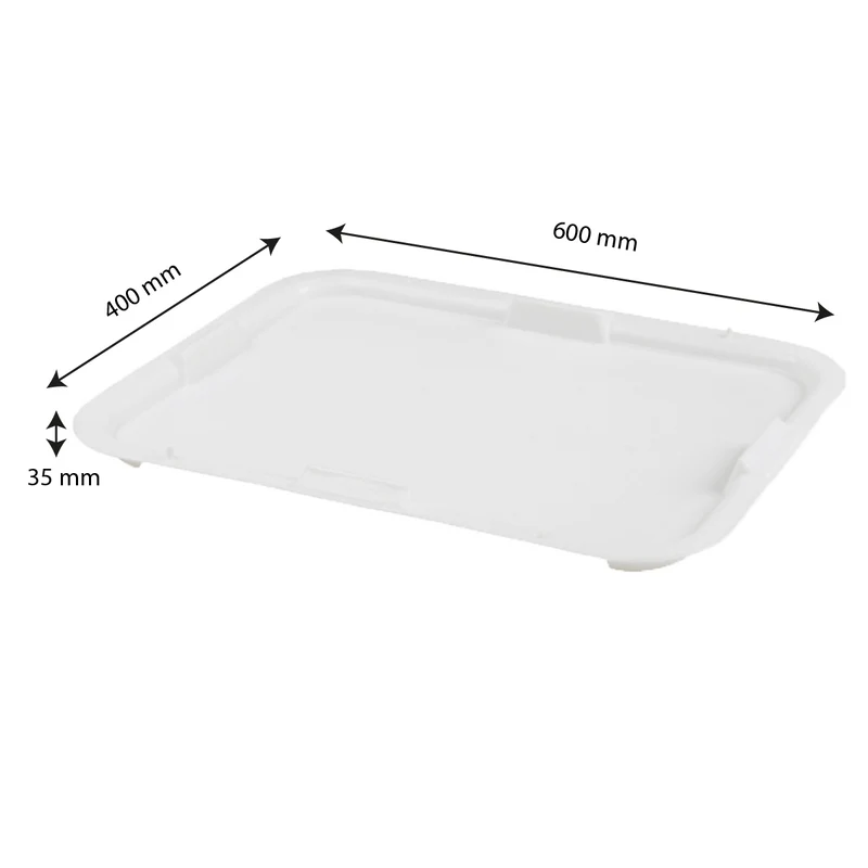 Couvercle pour bac à diviseuse rectangulaire 600 x 400 - 13 L Gilac