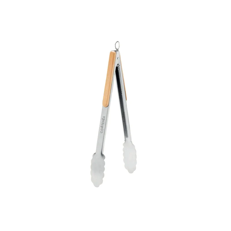 Pince de service barbecue / brasero en acier inoxydable brossé