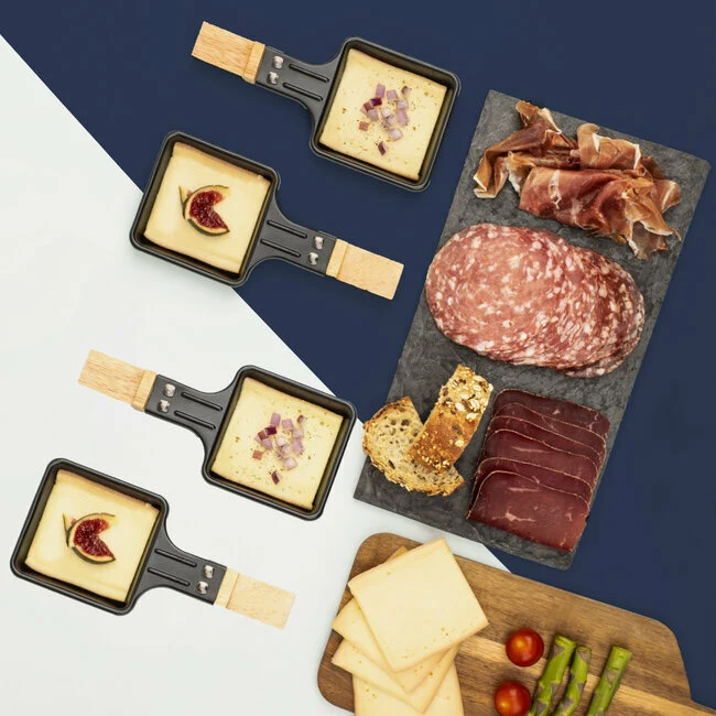 Raclette et pierre à cuire 6 personnes design bois