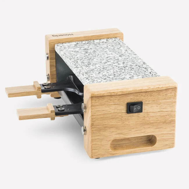 Raclette et pierre à cuire 2 personnes design bois