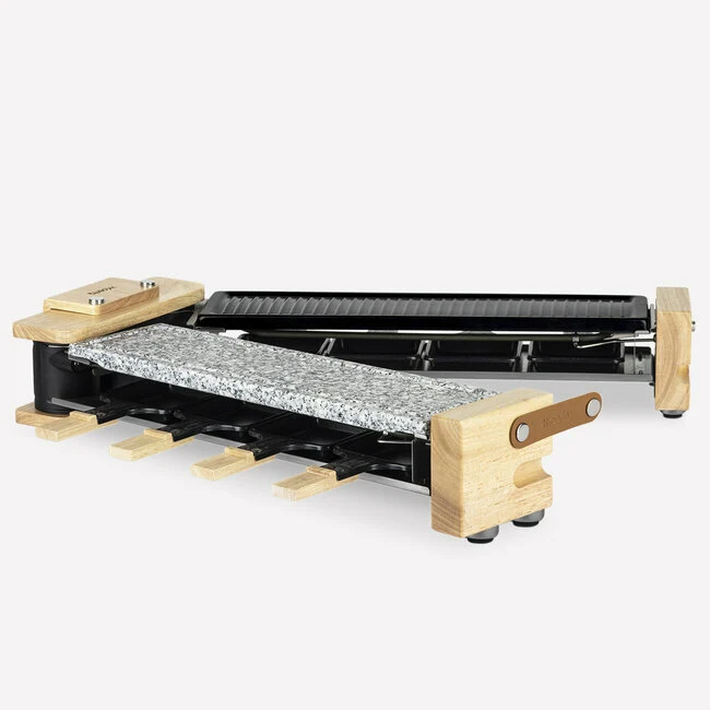 Raclette 4 en 1 conviviale 8 personnes design bois