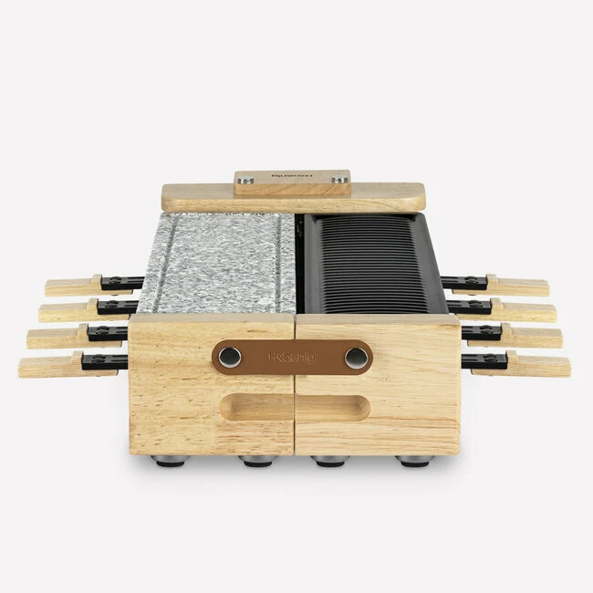 Raclette 4 en 1 conviviale 8 personnes design bois