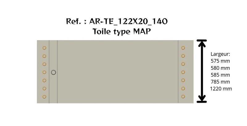 Toile enfourneur type MAP
