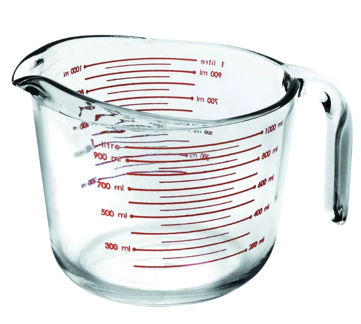 Pichet verre gradue 1L