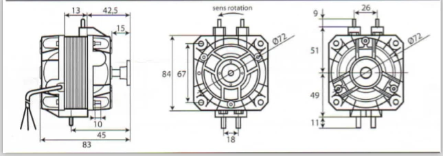 Moteurs universels à fixations multiples