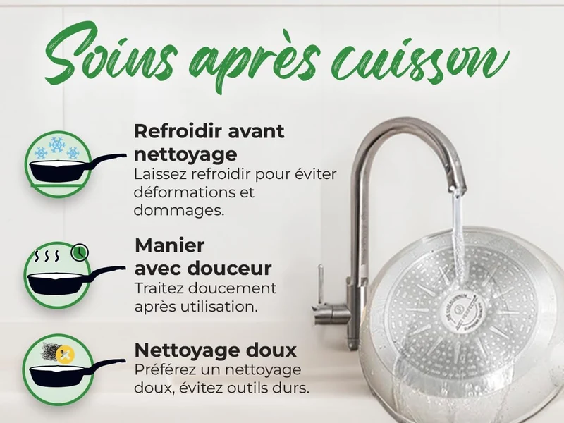 Batterie de cuisine 18 pièces avec poignées amovibles en Granit beige - Tous feux dont induction