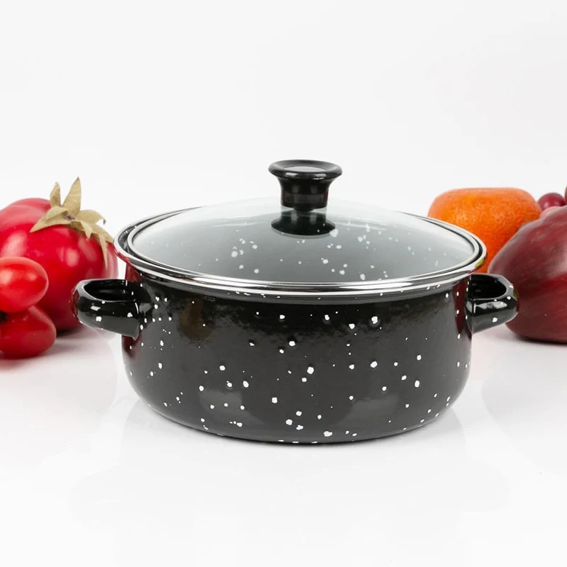 Ensemble 10 pièces marmites et cocottes de cuisine avec couvercle en verre