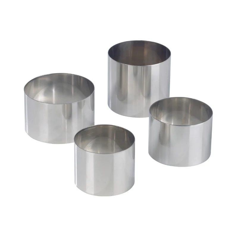 Lot de 6 Nonettes rondes en inox Ht 4,5 Diam 5 cm