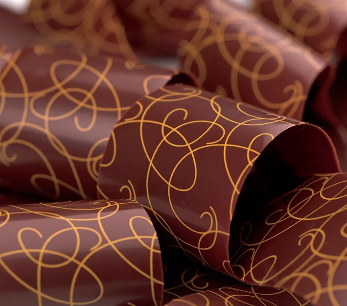 Feuilles transfert pour chocolat polyéthylène