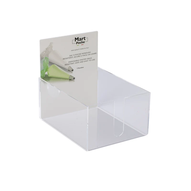 Boîte plexiglass pour poches à douille